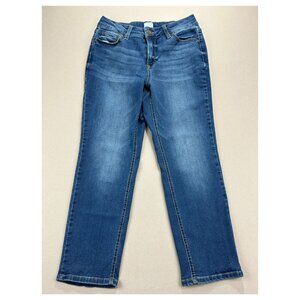 Time And Tru Jeans Women's Size 8 Short Blue Denim Straight Stretch